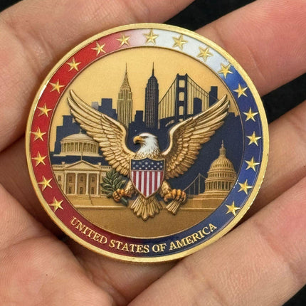USA 250th Anniversary Commemorative Coin, 1776–2026 American Independence Collectible, Patriotic Liberty Coin Gift