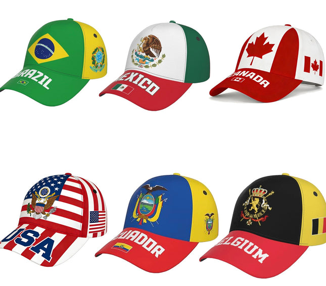 World Cup National Team Baseball Cap – Country Flag Fan Hat Collection, Adjustable Soccer Supporter Cap for Men & Women