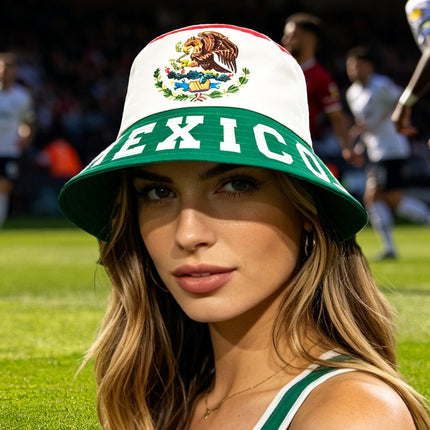 Mexico Flag Bucket Hat & Trucker Cap – Patriotic Mexican Pride Sun Hat, Adjustable Fiesta Hat for Men & Women