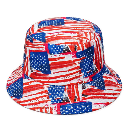 USA Patriotic Bucket Hat – American Flag Sun Hat Collection, Independence Day Fisherman Cap for Men & Women
