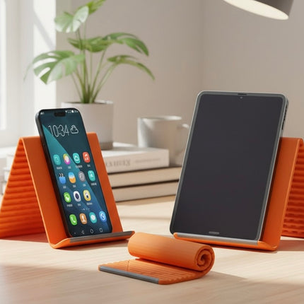 Foldable Silicone Phone & Tablet Stand – Flexible Multi-Angle Holder for iPhone, iPad, Android Devices