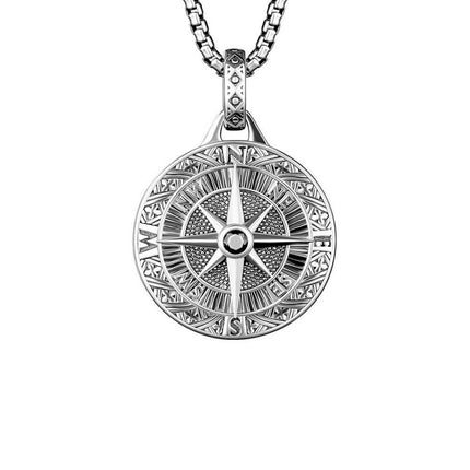 Vintage Compass Necklace for Men & Women – Nordic Compass Pendant Chain | Symbol of Guidance, Adventure & Strength