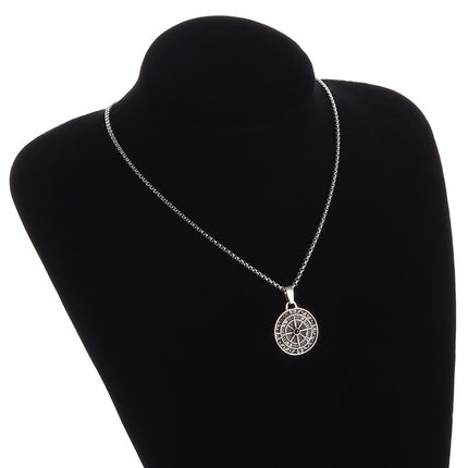 Vintage Compass Necklace for Men & Women – Nordic Compass Pendant Chain | Symbol of Guidance, Adventure & Strength