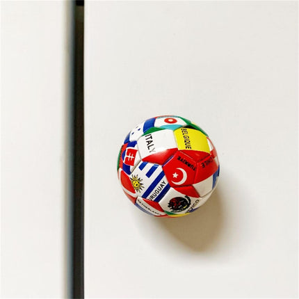 FIFA World Cup Soccer Ball Fridge Magnets – Mini Football Refrigerator Magnets with International Flag Designs, Sports Fan Collectible Kitchen Decor