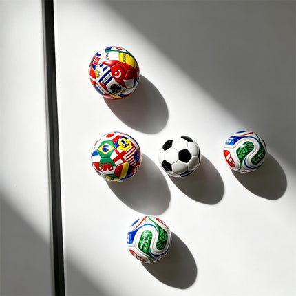 FIFA World Cup Soccer Ball Fridge Magnets – Mini Football Refrigerator Magnets with International Flag Designs, Sports Fan Collectible Kitchen Decor