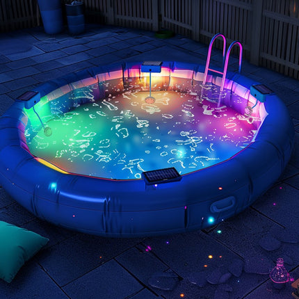 Solar Powered RGB LED Pool Light – Waterproof Underwater Swimming Pool Light with Remote Control, Color Changing Outdoor Pond & Spa Lighting