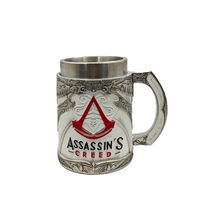Assassin's Creed Viking Beer Mug – Stainless Steel Tankard for Gamers | Medieval Gaming Collectible Mug
