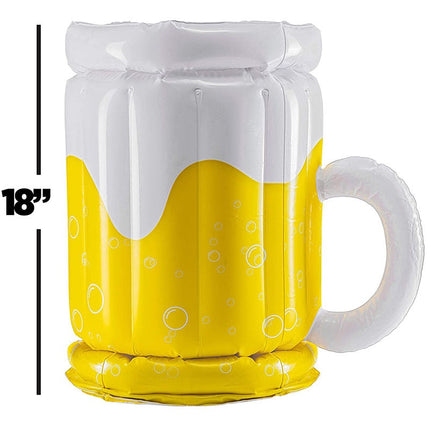 Inflatable Beer Mug Cooler Bucket – Floating Ice Beverage Holder for Pool Parties, BBQs, Beach Trips & Summer Gatherings