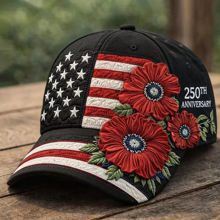 USA 250th Anniversary Baseball Cap – 1776–2026 Patriotic American Flag Hat | Fourth of July Adjustable Dad Cap for Men & Women