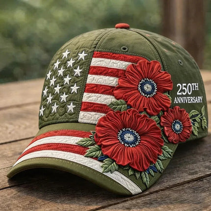 USA 250th Anniversary Baseball Cap – 1776–2026 Patriotic American Flag Hat | Fourth of July Adjustable Dad Cap for Men & Women