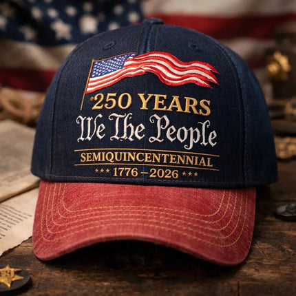 USA 250th Anniversary Baseball Cap – 1776–2026 Patriotic American Flag Hat | Fourth of July Adjustable Dad Cap for Men & Women