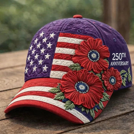 USA 250th Anniversary Baseball Cap – 1776–2026 Patriotic American Flag Hat | Fourth of July Adjustable Dad Cap for Men & Women