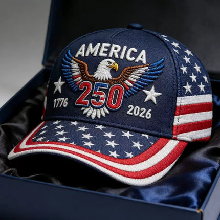 USA 250th Anniversary Baseball Cap – 1776–2026 Patriotic American Flag Hat | Fourth of July Adjustable Dad Cap for Men & Women