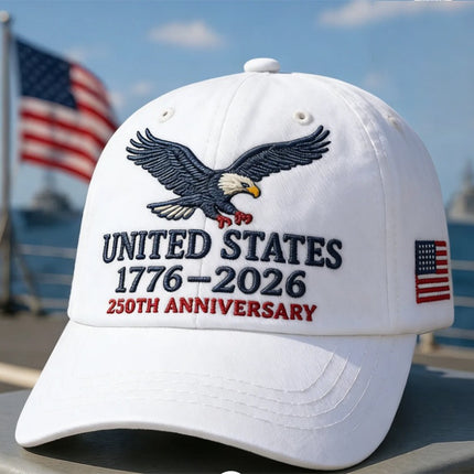 USA 250th Anniversary Baseball Cap – 1776–2026 Patriotic American Flag Hat | Fourth of July Adjustable Dad Cap for Men & Women