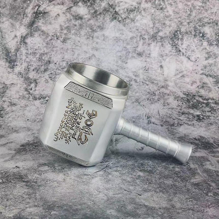 Thor’s Hammer Viking Beer Mug – Mjölnir Stainless Steel Tankard | Norse Mythology Thunder God Drinking Cup for Beer, Mead & Coffee