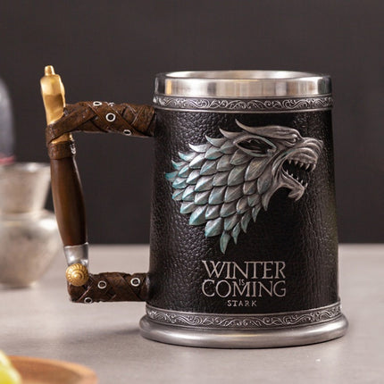 Game of Thrones Dragon & House Sigil Beer Mug Collection – Medieval Fantasy Tankards, Goblets & Stainless Steel Drinking Cups