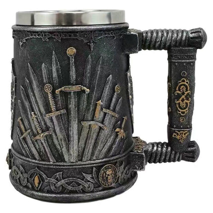 Game of Thrones Dragon & House Sigil Beer Mug Collection – Medieval Fantasy Tankards, Goblets & Stainless Steel Drinking Cups