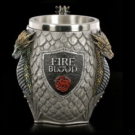 Game of Thrones Dragon & House Sigil Beer Mug Collection – Medieval Fantasy Tankards, Goblets & Stainless Steel Drinking Cups