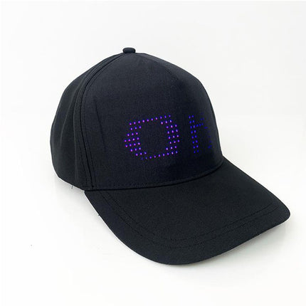 Smart LED Display Baseball Cap – App-Controlled Customizable Light-Up Hat with Programmable Scrolling Text, Animations & DIY Messages