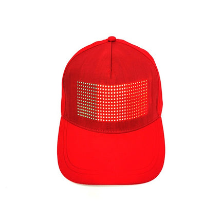 Smart LED Display Baseball Cap – App-Controlled Customizable Light-Up Hat with Programmable Scrolling Text, Animations & DIY Messages