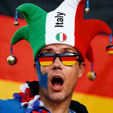 World Cup Nation Fan Jester Hat – International Soccer Supporter Costume Hat with Bells, Country Flag Party Headwear for Match Day Celebrations