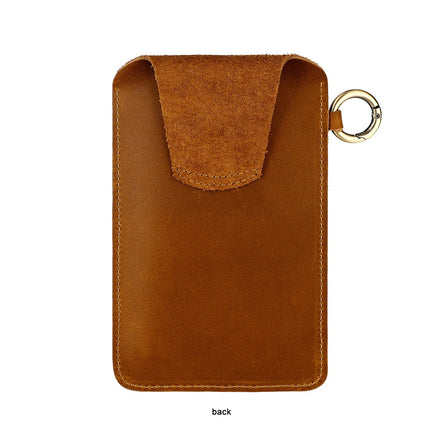 Vintage Leather Belt Wallet – Multi-Functional Waist Pouch with Phone Holder, Card Organizer & Key Clip for Men