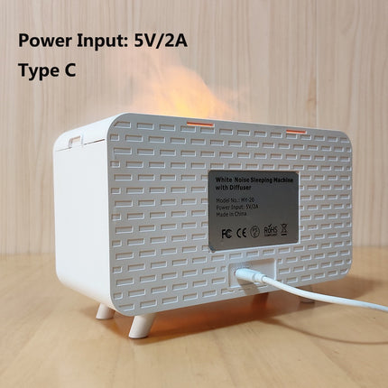 Smart Aroma Diffuser & White Noise Machine – Essential Oil Humidifier with Nature Sounds, Sleep Aid, Ambient Flame Light & Music Speaker