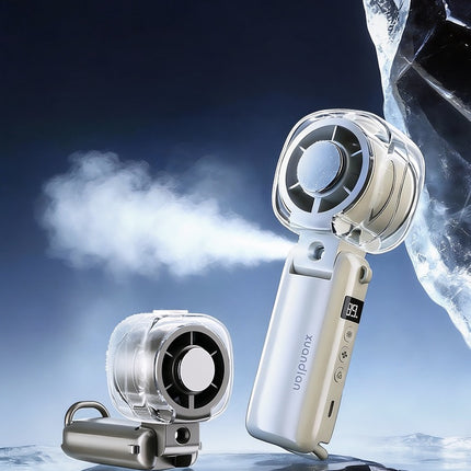 Portable Mist Cooling Fan – Rechargeable Handheld with Water Spray