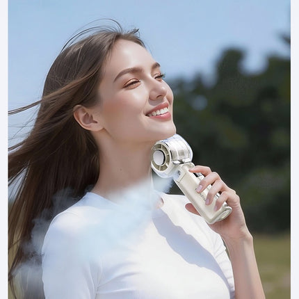 Portable Mist Cooling Fan – Rechargeable Handheld with Water Spray