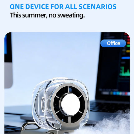 Portable Mist Cooling Fan – Rechargeable Handheld with Water Spray