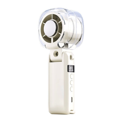 Portable USB-C Mist Cooling Fan, Rechargeable Handheld Mini Fan with Water Spray, LED Display, Foldable Travel Fan for Summer, Outdoor & Desk Use
