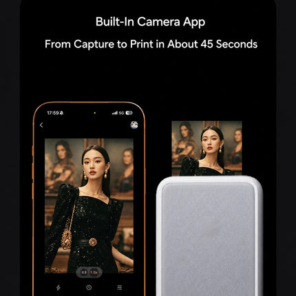Title: MagSnap Magnetic Instant Phone Photo Printer - Portable Bluetooth Zink Sticky Photo Printer for iPhone