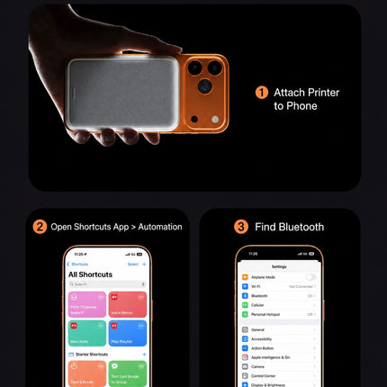 Title: MagSnap Magnetic Instant Phone Photo Printer - Portable Bluetooth Zink Sticky Photo Printer for iPhone