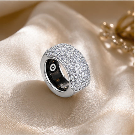 Rhinestone Oura Ring Cover, Sparkling CZ Protector Case (Gold/Silver)