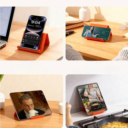 Foldable Silicone Phone & Tablet Stand – Flexible Multi-Angle Holder for iPhone, iPad, Android Devices