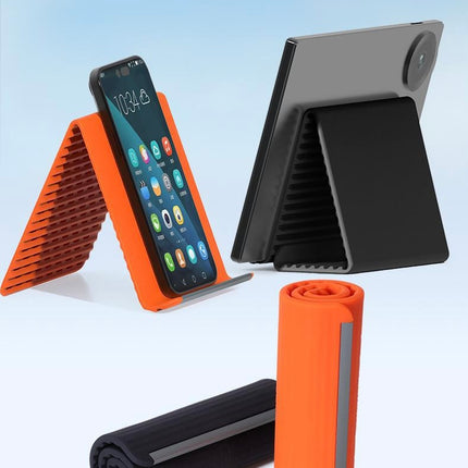 Foldable Silicone Phone & Tablet Stand – Flexible Multi-Angle Holder for iPhone, iPad, Android Devices