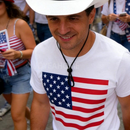 USA 250th Anniversary Cowboy Hat, Patriotic American Flag Western Style