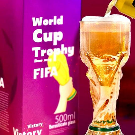 World Cup Trophy Beer Glass, 500ml Soccer Championship Cup, Football Fan Drinkware