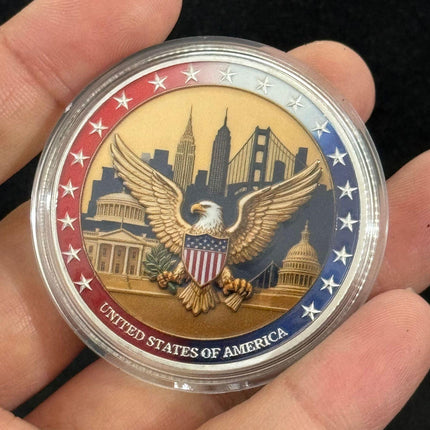 USA 250th Anniversary Commemorative Coin, 1776–2026 American Independence Collectible, Patriotic Liberty Coin Gift