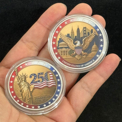 USA 250th Anniversary Commemorative Coin, 1776–2026 American Independence Collectible, Patriotic Liberty Coin Gift