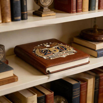 250th Anniversary Leather Journal, Patriotic Eagle Diary, USA Commemorative Notebook